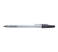Stylo Bille transparent Pte Moyenne 1mm Noir Noir G
