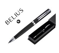 Stylo-bille - Turbo - Aluminium Noir - Pointe Fine - Encre Bleue - Coffret Cadeau