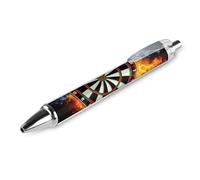 Stylo bille unisexe de bureau tendance, pointe fine 0,5 mm, encre noire, écriture fluide, style fléchettes Ice Water Fire