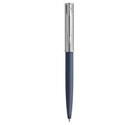 Stylo-bille waterman allure deluxe pointe moyenne bouchon chrome corps et encre bleu coffret cadeau