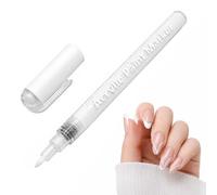 Stylo Blanc pour French Manucure, Nail Vernis Pen pour Art Créatif Ongles | Crayon Blanc Ongles Précis pour Design de French Manucure, Formule Haute Couvrance Séchage Rapide pour Gel et Naturels