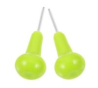 Stylo Braille pour Aveugles 2pcs en Plastique Vert Présent Rentrée | Portable, Apprentissage, Écriture Braille, Stylet pour Lecture, Aide D'accessibilité, Lot de Deux
