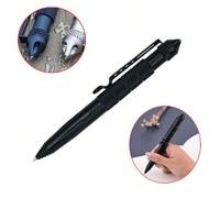 Stylo brise-vitre en acier au tungstène, stylo multifonction d'auto-défense, pointe extra dure, stylo à bille, rechargeables Stylo + 6 embouts de rechange,Stylo + 2 embouts de rechange,10 têtes de rec