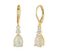 Stylo Cadeaux Colle Fabrication Bijoux Leverback Opal Dangle Drop Earrings For Women Girls Gold Plated Teardrop Earrings Fournitures Colle Perceuse Colle Bijoux (A, One Size)