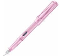 Lamy safari lightrose - Stylo Plume avec grip ergonomique et plume acier poli en taille EF - matière plastique robuste ASA - avec cartouche T 10 bleue - Droitier
