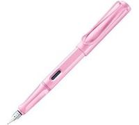 Lamy Stylo plume Safari Lightrose – grip ergonomique, plume acier M, cartouche T10 bleue, droitier