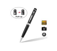 Stylo Caméra Espion Full HD 1080P Détection de Mouvement Dictaphone Photos 16Gb YONIS Noir G