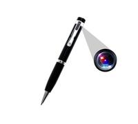 Stylo Caméra Espion HD 1080p Appareil Photo et Son Carte SD 32 Go Noir et Argent