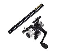 Stylo Canne à pêche avec Moulinet, Mini pôle, Roue de pêche rotative pour Accessoires d'extérieur, 2 pièces
