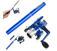Stylo Canne à pêche télescopique Mini Canne à pêche avec Moulinet et Longue Ligne kit de Survie Portable kit d'urgence Stylo Tige Mini et Moulinet Micro.