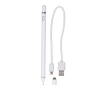 Stylo Capacitif Actif en Aluminium Pointe Fine Stylo Écran Tactile Universel Crayon Actif pour iOS pour Smartphones Tablettes Android (Blanc)