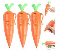 Stylo Carotte 3 pièces 2 en 1 stylo d'écriture et d'enregistrement vocal stylos à bille mignons en plastique avec pince fournitures scolaires Kawaii pour enfants étudiants école Carrot Recording V