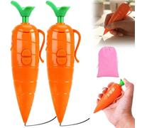 Stylo Carotte, Stylo Carotte 2/3/4 Pièces Enregistreur Vocal Mignon, 2 En 1 Pour Écriture Et Enregistrement Vocal 60 Secondes, Pour Enfants Stylos À Bille À Écriture Lisse Fournitures (2pcs)