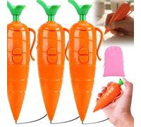 Stylo Carotte, Stylo Carotte 2/3/4 Pièces Enregistreur Vocal Mignon, 2 En 1 Pour Écriture Et Enregistrement Vocal 60 Secondes, Pour Enfants Stylos À Bille À Écriture Lisse Fournitures (3pcs)
