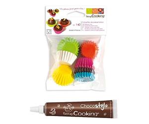 Stylo chocolat + 140 mini caissettes à cupcakes
