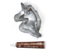 Stylo chocolat + 3 mini emporte-pièces en inox Licornes - Youdoit Multicolore G