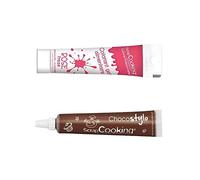Stylo chocolat + Colorant alimentaire en gel rose foncé