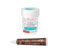 Stylo chocolat + Colorant alimentaire en poudre turquoise