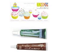 Stylo chocolat + Colorant alimentaire liquide tube Vert