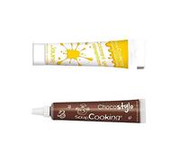 Stylo chocolat + Gel colorant alimentaire jaune