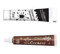 Stylo chocolat + Gel colorant alimentaire noir Scrapcooking