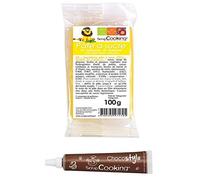 Stylo chocolat + Pâte à sucre jaune 100 g