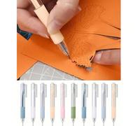 Stylo ciseaux rétractables pour artisanat - Stylo couteau de précision rétractable avec manche en silicone antidérapant, série de couleurs modernes - Lame de style bouton, couteau à stylo de style pre