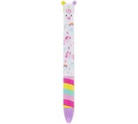 Stylo Click&clack Bicolore, Thème Unicorn, Encre Violette Et Rose, Stylo Click&clack, Idéal Pour L'école, Le Bureau Et La Maison, Bicolore, Pointe De 1 Mm De Diamètre