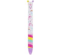 Stylo Click&clack Bicolore, Thème Unicorn, Encre Violette Et Rose, Stylo Click&clack, Idéal Pour L'école, Le Bureau Et La Maison, Bicolore, Pointe De 1 Mm De Diamètre