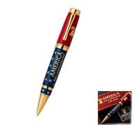 Stylo commémoratif Us 250 ans de liberté, stylos à collectionner patriotiques avec boîte cadeau, instrument d'écriture pour les amateurs d'histoire, cadeaux à bille de Noël en vrac (#A)