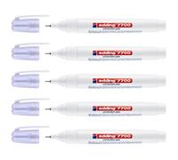 Stylo Correcteur - edding - 7700 - Lot de 5 - Pointe Métal 1-2 mm - Couleur Blanc