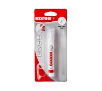 Kores Stylo correcteur «&nbsp;Metal Tip&nbsp;» – Blanc – 10 ml