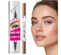Stylo cosmétique à sourcils 2 en 1 incurvé pour maquillage des sourcils, pointe fine, outil durable avec construction de qualité supérieure, système de soins de beauté avec design intelligent, aide à