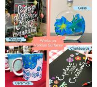 Stylo Craie Pour Tableau Noir Effacable, Marqueur Craie Effacable (Lot De 30), Feutre Craie Effaçable Pour Tableau Noir, Vitre, Fenêtre Et Ardoise - 6mm