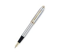 CROSS Townsend Medalist - Stylo plume plaqué or 23 carats - Plume moyenne - Écrin de luxe et 2 cartouches d'encre noire incluses