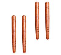 Stylo D’acupression Bâton Conique en Bois Marron 4 Pièces | Format Portable, Usage Maison et Extérieur, Aide à Soulager la Fatigue et Favoriser la Circulation