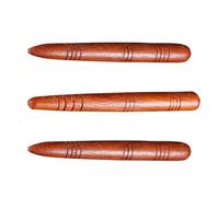 Stylo D’acupression en Bois Rouge, Lot de 3, Ergonomique | Surface Lisse et Polie, sans Bavure, pour Points de Pression du Visage, Pause au Bureau