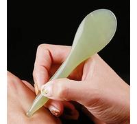 Stylo d'acupression Gua Sha Beauty -Pierre de jade véritable -Outil de massage de réflexologie -Outil de massage pour tout le corps -Soulage les douleurs des tissus profonds