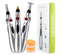 Stylo d'acupuncture électronique avec 3 têtes différentes, instrument de thérapie de soulagement de la douleur électrique Meridian Energy Body Massager