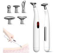 Stylo D'Acupuncture éLectronique, Stylo De Massage des MéRidiens Corporels, DéTection Automatique des Points D'Acupuncture, 9 IntensitéS, avec 5 TêTes De Massage, Soulager La Douleur