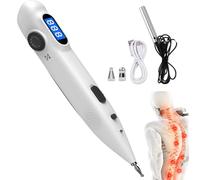 Stylo D'Acupuncture, Stylo De Massage éLectronique, 9 IntensitéS RéGlables + 3 Modes, DéTection Automatique des Points D'Acupuncture, Soulagement des Douleurs Musculaires