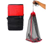 Stylo d'appât pliable en maille, panier à poisson pour poissons pêchés | Panier en filet portable pour la pêche | Panier de capture de pêche sur glace portable pour père, petit ami, grand-père