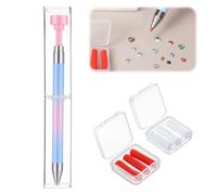 Stylo de cire rechargeable automatique, stylo de peinture diamant rechargeable à pointe fine pour les loisirs créatifs et les projets d'art à pois
