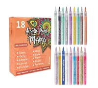 Stylo de coloriage à ongles - 18 couleurs à pointe fine durable | Pinceau à pointillés, outils de manucure portables pour salon, maison, fête, filles, femmes, adolescents, vacances, été, printemps