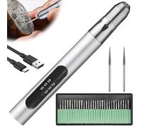 Stylo de gravure électrique : kit d'outils de gravure rechargeable, mini outil de gravure avec accessoires de gravure, stylo de gravure, stylo de gravure rotatif, stylo de gravure pour bijoux verre,