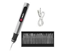 Stylo De Gravure Électrique - Outil De Sculpture Sans Fil Avec 30 Forets Et Guide Principal | Grave Plus De 60 Surfaces Pour Les Amateurs De Bricolage, Less Artistes, Less Créateurs De Bijoux, Les Men