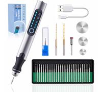 VQVYBXN Stylo de gravure rechargeable par USB avec 35 bits, mini graveur électrique, outils rotatifs sans fil gravés, bijoux, pierre, métal, plastique, bois, résine, modèle, multicolore,
