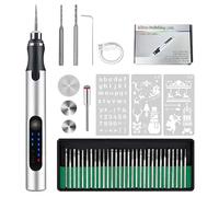 Stylo de gravure sur bois, stylo de gravure, kit d'outils électriques, graveur bricolage sans fil USB avec accessoire mini personnalisateur pour sculpter du bois, du métal, la pierre, des bijou
