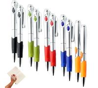 Stylo de lampe de poche 10pcs, 5, 5 pouces LED Light Up Ballpoint stylos 1.0 Black Ink Penlight pour l'écriture dans des stylos à bille sombres