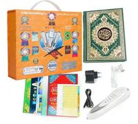 Stylo de lecture Quran numérique avec 32 Go de stockage, récitations multilingues en anglais, arabe, ourdou, français, espagnol, allemand, stylo parlant rechargeable avec 6 livres sacrés pour adultes